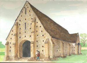 painting of Coxwell Barn