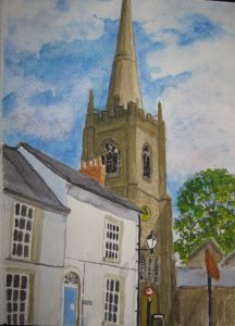 Painting of Lechlade church